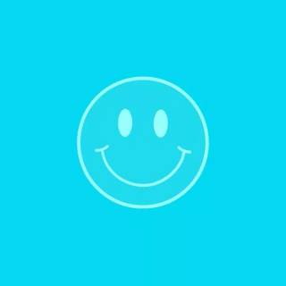 Preppy Smiley face blue wallpaper
