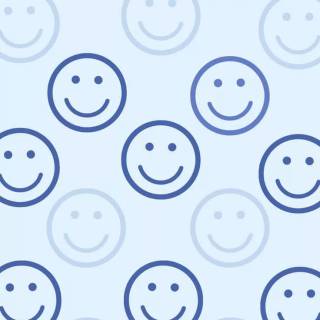 Preppy Smiley face blue wallpaper