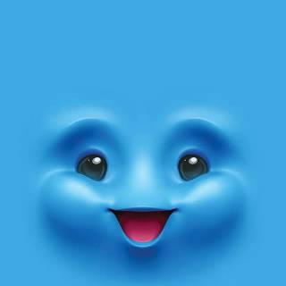 Preppy Smiley face blue wallpaper