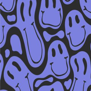 Preppy Smiley face blue wallpaper