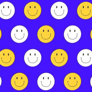 Preppy Smiley face blue wallpaper