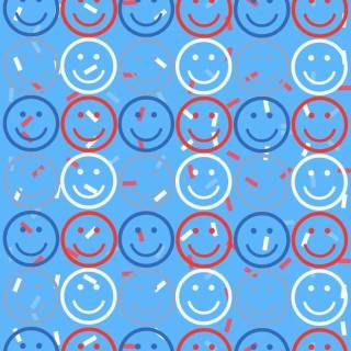 Preppy Smiley face blue wallpaper
