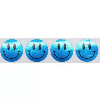Preppy Smiley face blue wallpaper