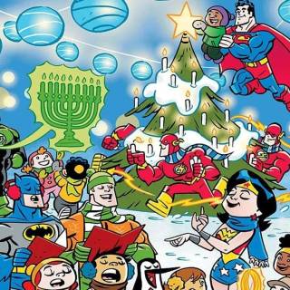 Marvel and DC Christmas wallpaper