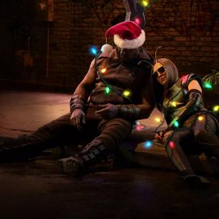 Marvel and DC Christmas wallpaper