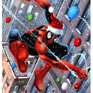Marvel and DC Christmas wallpaper