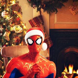 Marvel and DC Christmas wallpaper