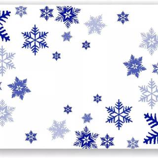 Blue snowflakes wallpaper