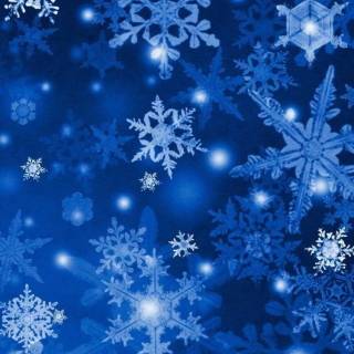 Blue snowflakes wallpaper