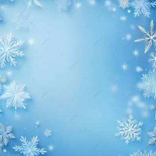 Blue snowflakes wallpaper
