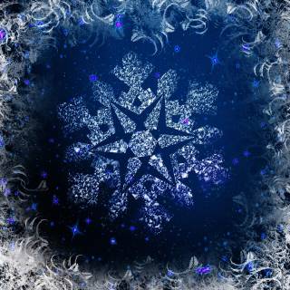 Blue snowflakes wallpaper