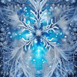 Blue snowflakes wallpaper