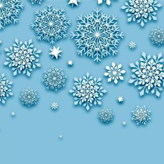 Blue snowflakes wallpaper