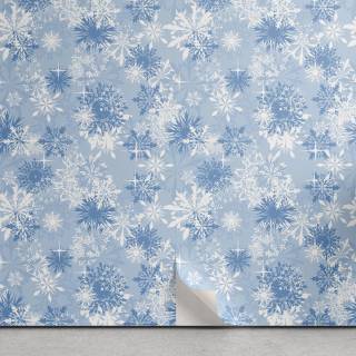 Blue snowflakes wallpaper