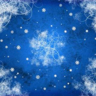 Blue snowflakes wallpaper