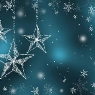 Blue snowflakes wallpaper