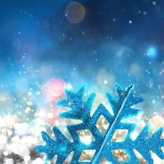 Blue snowflakes wallpaper