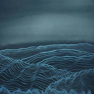 Blue topographic wallpaper