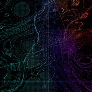 Blue topographic wallpaper