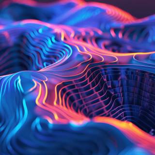 Blue topographic wallpaper