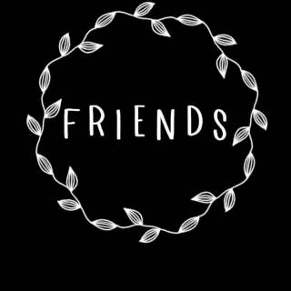 Friends black and white wallpaper