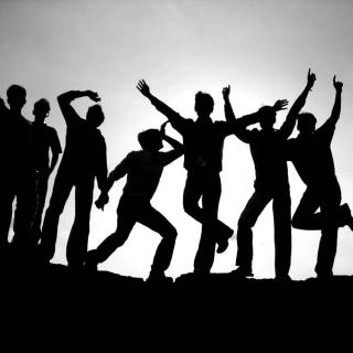 Friends black and white wallpaper