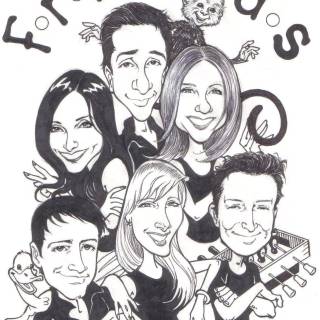 Friends black and white wallpaper