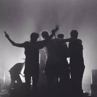 Friends black and white wallpaper