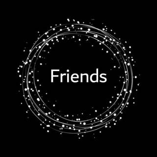 Friends black and white wallpaper