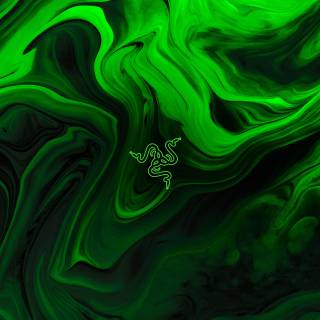 Green liquid wallpaper
