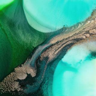 Green liquid wallpaper