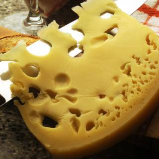 Swiss cheese wallpaper