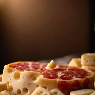 Swiss cheese wallpaper
