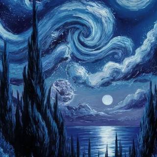 Night drawing wallpaper