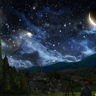 Night drawing wallpaper