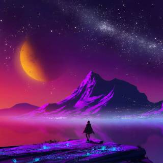 Night drawing wallpaper