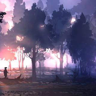 Night drawing wallpaper