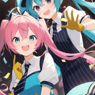 Miku and Teto wallpaper