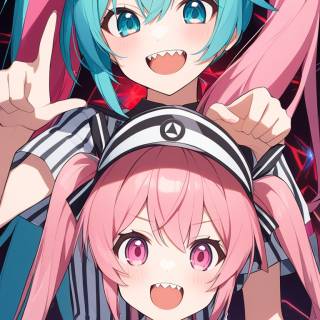 Miku and Teto wallpaper