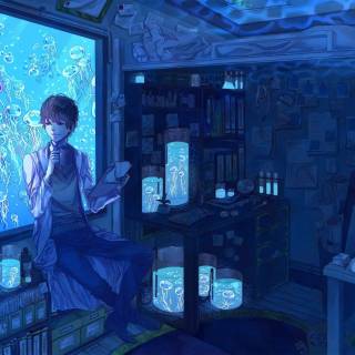 Anime science wallpaper