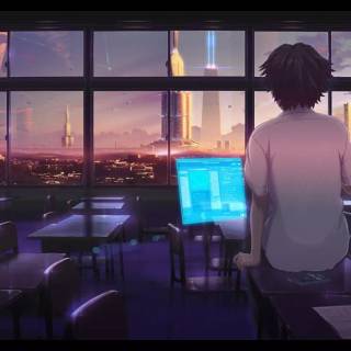 Anime science wallpaper