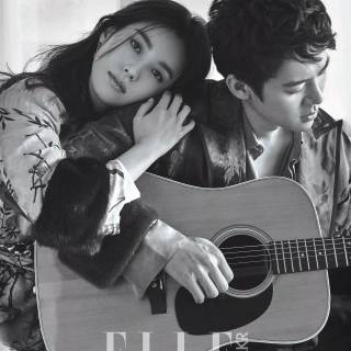 Guitar couple wallpaper