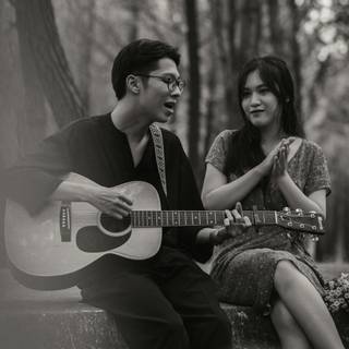 Guitar couple wallpaper