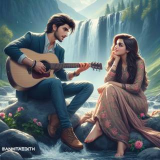 Guitar couple wallpaper