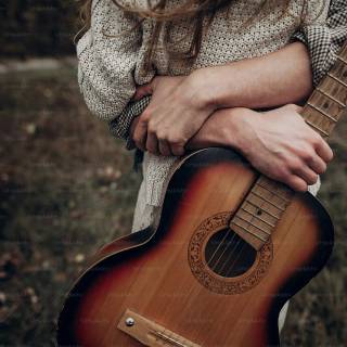 Guitar couple wallpaper