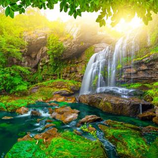 Jungle waterfall wallpaper
