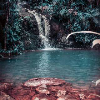 Jungle waterfall wallpaper