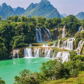 Jungle waterfall wallpaper