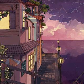 Manga scenery wallpaper