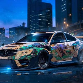 Mercedes drift wallpaper